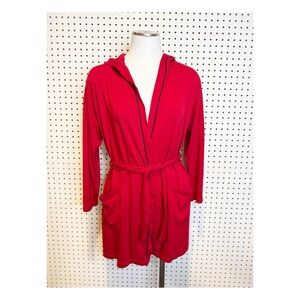 Cosabella | Red Hooded Shortie Robe with Belt, Very Soft Sz. S
